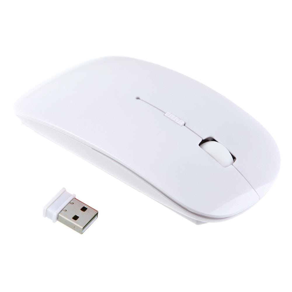 Mouse Óptico Ultra Slim Sem Fio 1600 Dpi eletronicos 014 AmploTech Branca