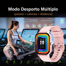 Smartwatch À Prova de Água com Chamadas e Mensagens, Monitorização do Sono, Contador de Passos e Notificações para iPhone e Android