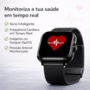 Smartwatch À Prova de Água com Chamadas e Mensagens, Monitorização do Sono, Contador de Passos e Notificações para iPhone e Android