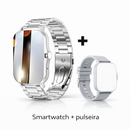 Smartwatch À Prova de Água com Chamadas e Mensagens, Monitorização do Sono, Contador de Passos e Notificações para iPhone e Android