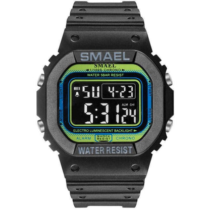 Relógio SMAEL Clássico 1801 - Classic Watich relógio 025 AmploTech Preto e Verde 